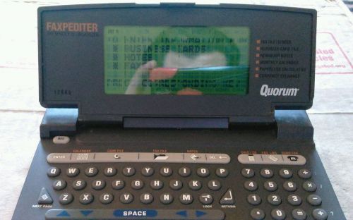 Vtg portable fax machine quorum faxpediter fax sender organizer pocket computer for sale