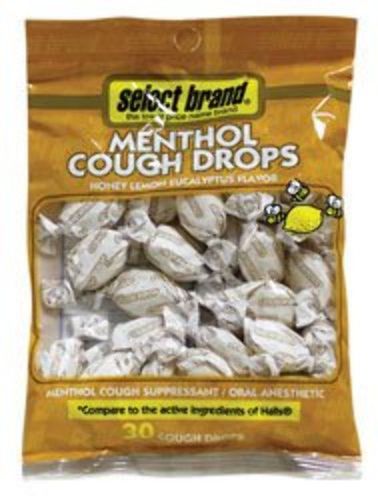 Menthol Cough Drops Honey Lemon 30 Ct