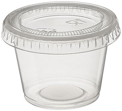 160 Jello Shot Souffle Cups With Lids 1-ounce Translucent Polar Ice Ounce