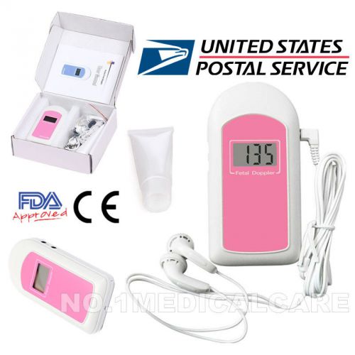 Pocket Fetal Doppler Baby Heart Beat Rate Monitor FHR Baby Sound B US Stock