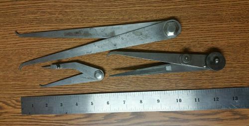 Vintage l.s. starrett firm joint hermaphrodite  calipers - no reserve! ! ! for sale