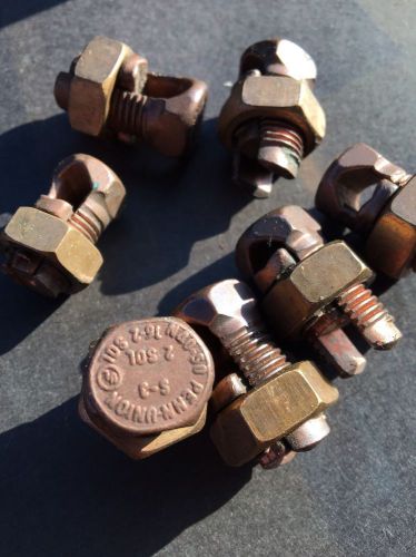 7 penn union s3 bronze copper ground clamp split bolt connector 2/0sol, n40-50, for sale
