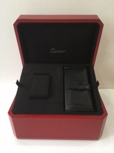 Cartier Roadster Red big watch box Mint with outer white cover &#034; Authentic Box &#034;