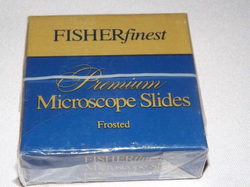 NEW FISHER PREMIUM MICROSCOPE FROSTED SLIDES 12-544-3 3&#034; x 1&#034; x 1MM / SEALED
