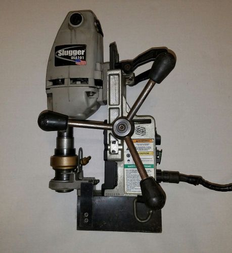 Jancy slugger usa101 portable magnetic-base press drill 120v 11.5 amp motor used for sale