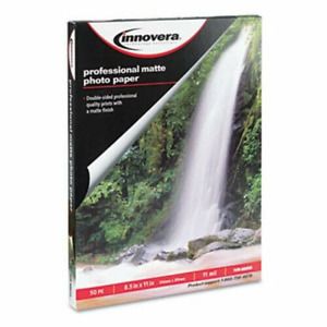 Innovera Heavyweight Photo Paper, Matte, 8-1/2 x 11, 50 Sheets/Pack (IVR99650)