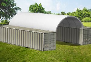 20&#039;x40&#039; Conex Shipping CONTAINER MOUNTED (***15oz PVC***) Shelter Cover