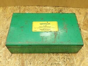 Greenlee 7306 Hydraulic Knockout Punch Driver Set w/ Punches &amp; Dies - GOOD COND