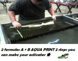 2 formulas A + B AQUA PRINT 2 steps you can make BEST Activator HYDROGRAPHICS