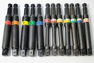 Chicago Pneumatic 12 Piece &#034;C&#034; Spline Tork Bar Kit C-052329 TEBAD Impact Wrench