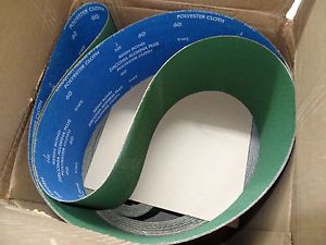 5 pcs NORTON 6&#034; x 99-1/4&#034; Grit 60 NorZon Plyweld Sanding Cloth Belts 06291 USA