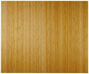 Deluxe Bamboo Roll-Up Chairmat, 60 x 48-Inch, 8mm Thick, Natural