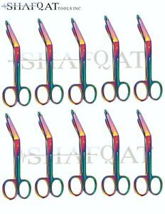German Quality Nurses Lister Bandage First Aid Scissors in Multi Color 5.5&#034;