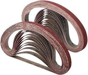 Sanding Belts 1/2x18 Inches Aluminum Oxide Sanding Belt 3 Each of 40 60 80 120