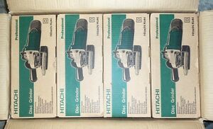 4 each New Hitachi 4&#034; Angle Disc Grinder 11,000RPM 110V w/ Wrench NIB G10SS