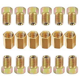 Muhize 18 Pieces 3/8&#039; - 24 Threads Fittings Assortment for 3/16&#039; Brake Line Tube