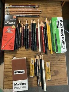 Lot Berol Blaisdell Dixon Sharpie China Markers Nick Pull Grease Pencils