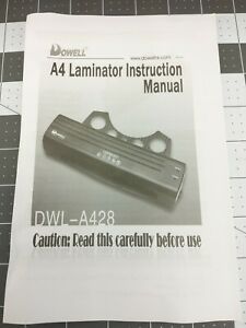 NEW Dowell DWL-A428 A4 Laminator Laminating Machine