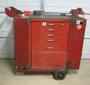 Metal (Steel) Roll Around Toolbox w/Working Surface-4” working vice-Heavy Duty