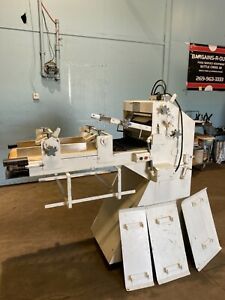 &#034;ACME MODEL 8&#034; HD COMMERCIAL DOUBLE PASS THROUGH CONVEYOR DOUGH SHEETER + 3PLATE