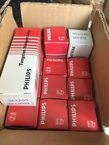 box of 13 Philips Tungsten Halogen Lamp P/N: 26676-7 (150Q/CL/DC120V ETC)