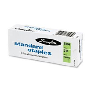 Standard office staples box of 5 000, 6,35 mm (1/4&#034;), 210/strip Swingline