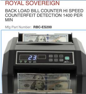 Royal Sovereign Bill Counter &amp; 3 Phase-Counterfeit Detection RBS-ES200