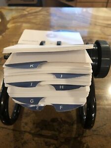 Vintage Rolodex Rotary Large Open Card File Dividers Metal Frame Missing A Part