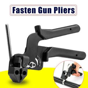 Stainless Steel Cable Tie Fasten Pliers Crimper Tensioner Cutting Tools