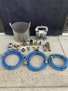 Nomad Trans-Flo Diaphragm Pump with Hose accessories, Backflow SS Sift Pot