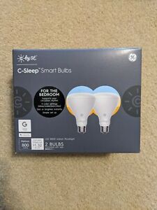 GE C-SLEEP Smart Bluetooth Bulbs LED BR30 Indoor Floodlights Set Of 2 Bulbs NEW
