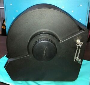 VINTAGE BLACK METAL ROLODEX COMPLETE WITH ORIGINAL FLIP CARDS &amp; KEYS OFFICE
