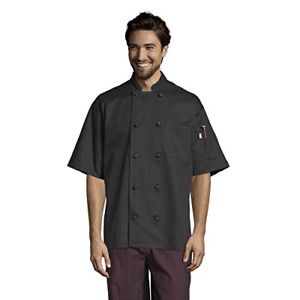 Uncommon Threads Unisex Monterey Chef Coat, Black, X-Small