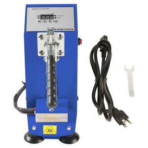 2&#034;x3&#034; Handheld Rosin Mini Heat Press Machine Hand Crank Dual Heated Plates Blue