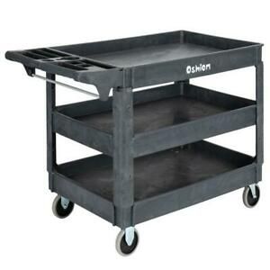 Oshion SC253-L3 Large Three-Layer Plastic Trolley Universal Storage Welding Cart