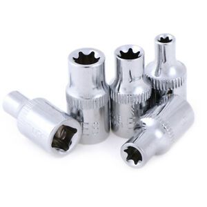 5PC 1/4 Inch Torx Star Bit Female E Socket Set Star Socket Wench head Tools fi