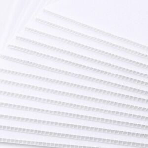 ZOENHOU 20 Pack 13 X 17 Inch White Corrugated Plastic Sheets, Waterproof And