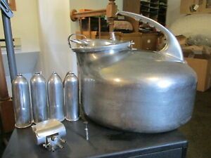 Babson Bros. Chicago Surge SS Milker Can Lid Pulsator 4 Teat Cups &amp; Check Valve