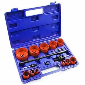 Bi-Metal Hole Saw Kit,17Piece High Performance Hole Saw Set with Arbors 17PCS