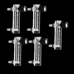 5x Oxygen Gas Flow Meter Flowmeter Tools Acrylic with Valve Home Oxygen Bar