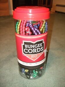 NEW 20 pc Bungee Cords Straps Color Tie Down Set Hooks 10&#034;-30&#034;