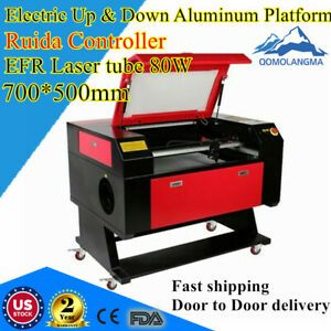 US 80W EFR CO2 Laser Engraving Machine Laser Engraver USB Laser Cutter 700*500mm