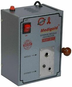 110V Electric Needle And Syringe Burner Destroyer Hub Cutter Medigold Heavy Duty