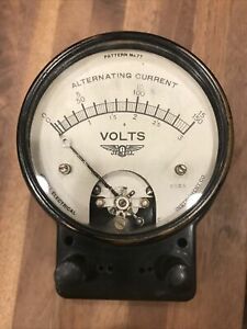 Vintage JEWELL Electrical Instrument Co.  -Pattern 77  - Alt. Current Volt Meter