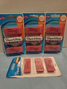 4 Paper Mate #70502 Pink Pearl 3 pk of Erasers  NEW!!