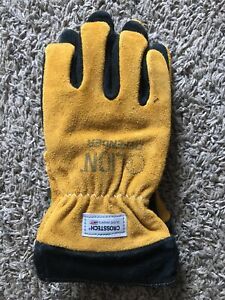 Lion Defender Structural Firefighting Gauntlet Leather Gloves Size L Large