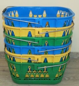 6 plastic shopping baskets &#039;GILAC professionnel&#039; grocery store supplies