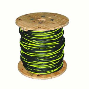 500 ft. 2-2-2-4 Black Stranded AL Quad Dyke URD Cable Heat Resistant, Waterproof