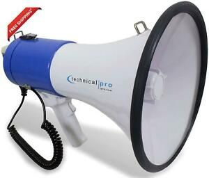 Technical Pro Portable 40-Watts 800M-1000M Range Megaphone Bullhorn Speaker With