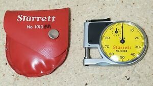Starrett No. 1010 M dial indicator pocket gage - Made in U.S.A - metric